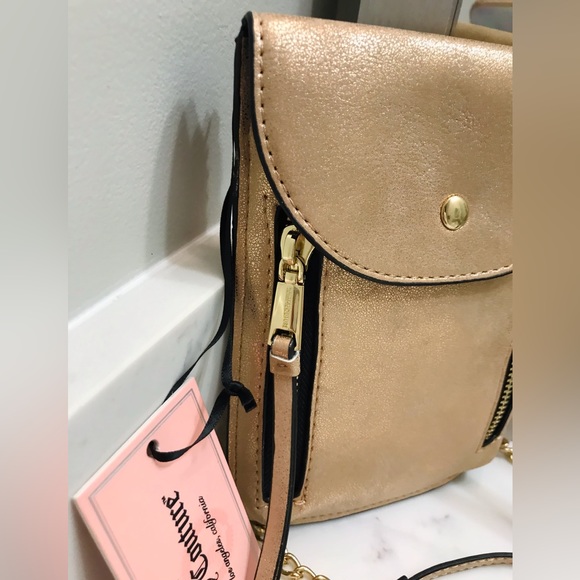 🆕🔥JUICY COUTURE SUPER STYLISH&CHIC PEARL GOLD&TASSELS DAINTY CROSSBODY NWT!! - Picture 7 of 12